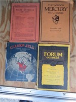 Early 1900s Books & Vintage Atlas Collection