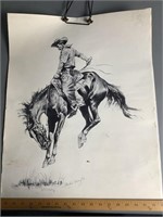 Bucking Horse Remington Print by Davis & Sanford