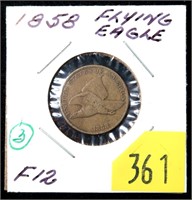 1858 Flying Eagle cent