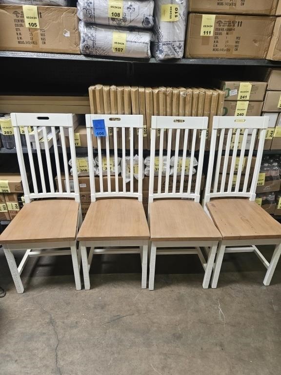 Set of 4 Wooden Chairs