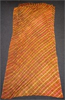 Indian silk chiffon Leheriya-patterned sari