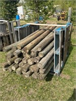 8' treated fence posts, 5-6" (45)