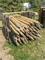 7' treated fence posts, 3-4" (63)