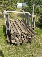 6' treated fence posts, 4-5" (39)