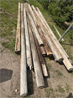 14 assorted poles, 16-18'