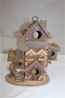 Wood birdhouse, 11 X 13"H