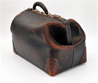 1920's Leather Doctor's Medicine Bag Antique Nice!