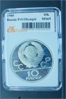 1980  10K  MS69  Russia ? Prf-Olympic