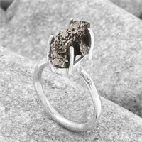 Genuine Meteorite From Campo Del Cielo Ring