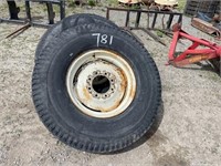 Set of 4 10.00-20 Tires on 8 Bolt Rim