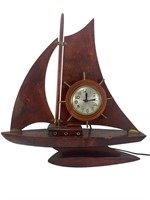 Vintage Wood Sailing Boat Sessions Clock