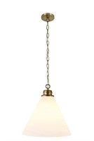 Canto 1-Light 16 in. Brass Standard Pendant with