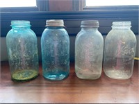 Antique 2 quart canning Jars