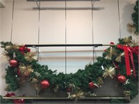 2 Decorated Garland Swags on Gold Rod
