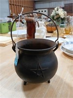 Small footed cast iron pot