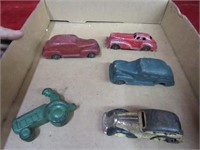 Antique auburn rubber cars and more.