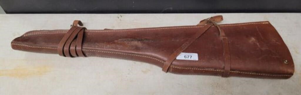 VINTAGE LEATHER SADDLE RIFLE HOLSTER