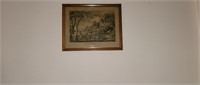 31" x 24" Vintage Currier & Ives Framed Print