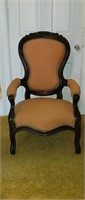 Victorian Walnut Carved Fruit Parlor Chair
