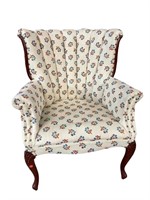 BARREL BACK FRENCH PROVINCIAL CHAIR