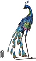 TERESAS COLLECTIONS OUTDOOR DECOR PEACOCK YARD