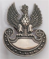 VINTAGE POLISH MILITARY EAGLE HAT BADGE