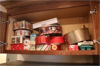Assorted Metal Tins & Other Items