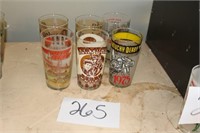 6 DERBY GLASSES 1973-78