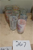 8 DERBY GLASSES FROM THE 1990'S