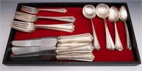 33 Pc. Set of Monogrammed Sterling Flatware.