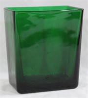 Napco Green Glass Rectangular Vase