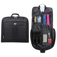 WF1750  MetMetalrt Travel Garment Bag, Black Suit