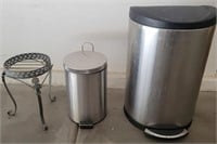 Z - TOE-TOUCH STAINLESS TRASH CANS & PLANT STAND