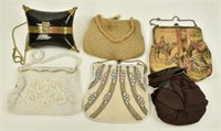 Grouping of Six Vintage Evening Bags / Purses