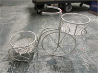 WROUGHT IRON TRICYCLE PLANTER