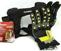 Husky Sliding Rig Support & Large Work Gloves