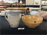 Antique Bowl And Pitcher