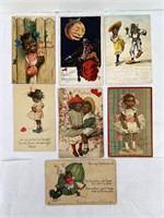 Lot of Black Americana Valentines & Love Postcards
