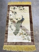 Asian Style Woven Tapestry with Fringe