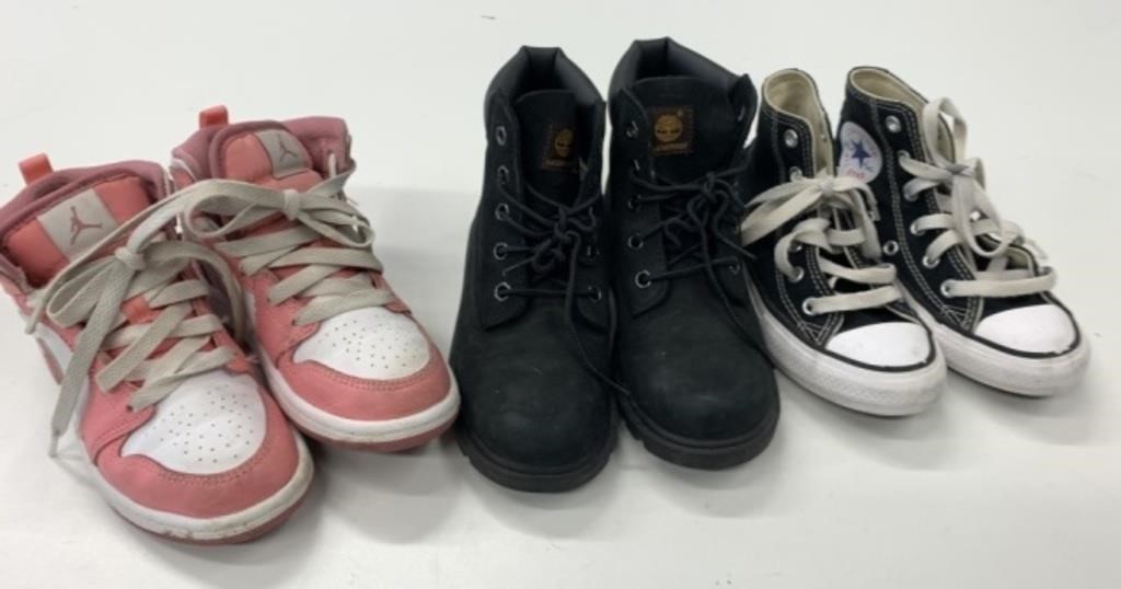 Youth Size 11 & 12 Timberland, Converse & Nike