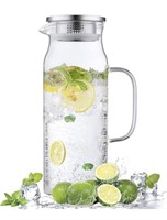 1.6 Liter 54 oz Glass Pitcher with Lid