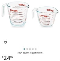 Pyrex 2 Piece Glass Measuring Cup Set, Includes