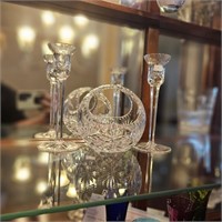 Crystal Candlesticks & Crystal Brides Basket