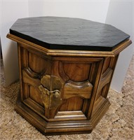 Marble-Top Octagonal Gordon's Side Table
