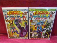 1971-72 Captain America Falcon Comic Books 143-145