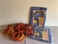 P-Line Poly Tarps, Various Extension Cords