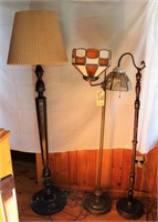 collection of floor lamps