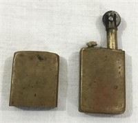 Vintage brass pocket lighter.