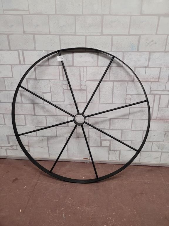 Large metal wagon wheel