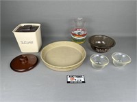 Pampered Chef Stoneware, Pyrex Bowls, Pitcher